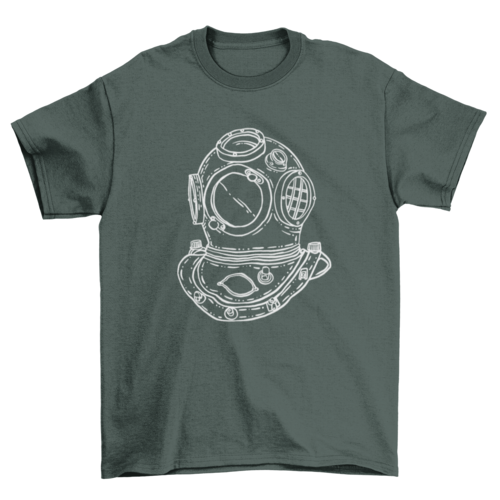 THE TOP RATED PAINTYOURSKIN.COM T-SHIRT DESIGN FEATURING A DIVER