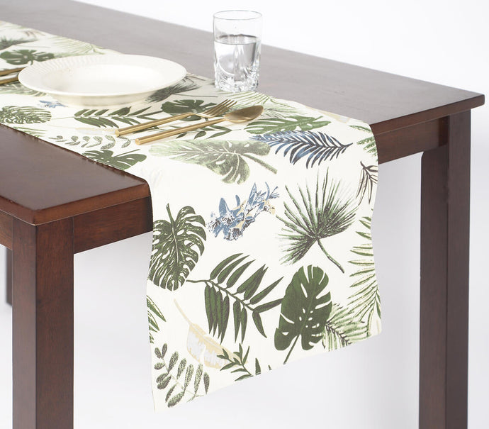 COLOR YOUR SOUL: Dining Room: 10 CREATIVE WAYS TO STYLE YOUR PRINTED TROPICAL LEAVES RUNNER - paintyourskin.com