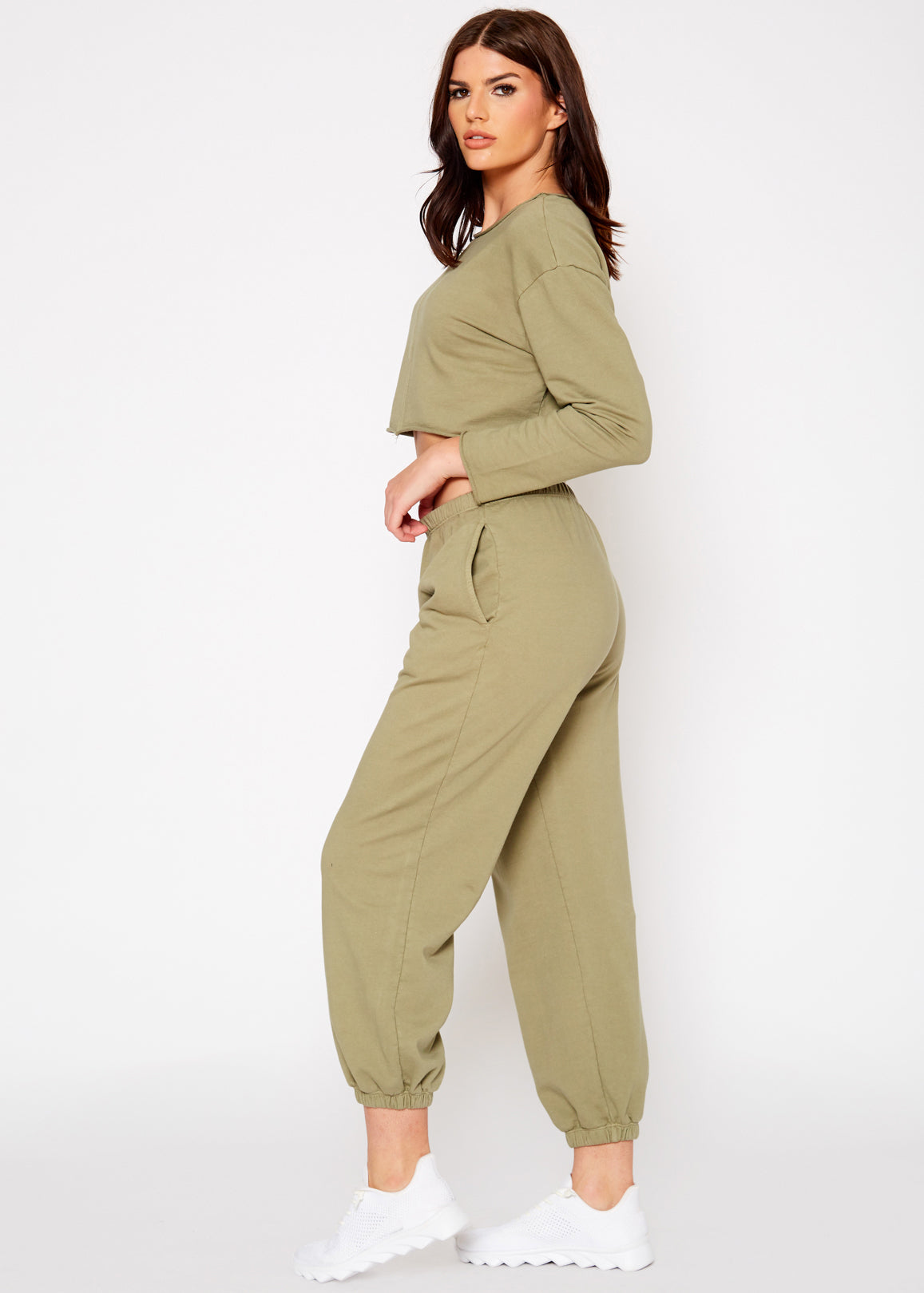 Atlanta French Terry Sweatpants In Olive | Atlanta Collection