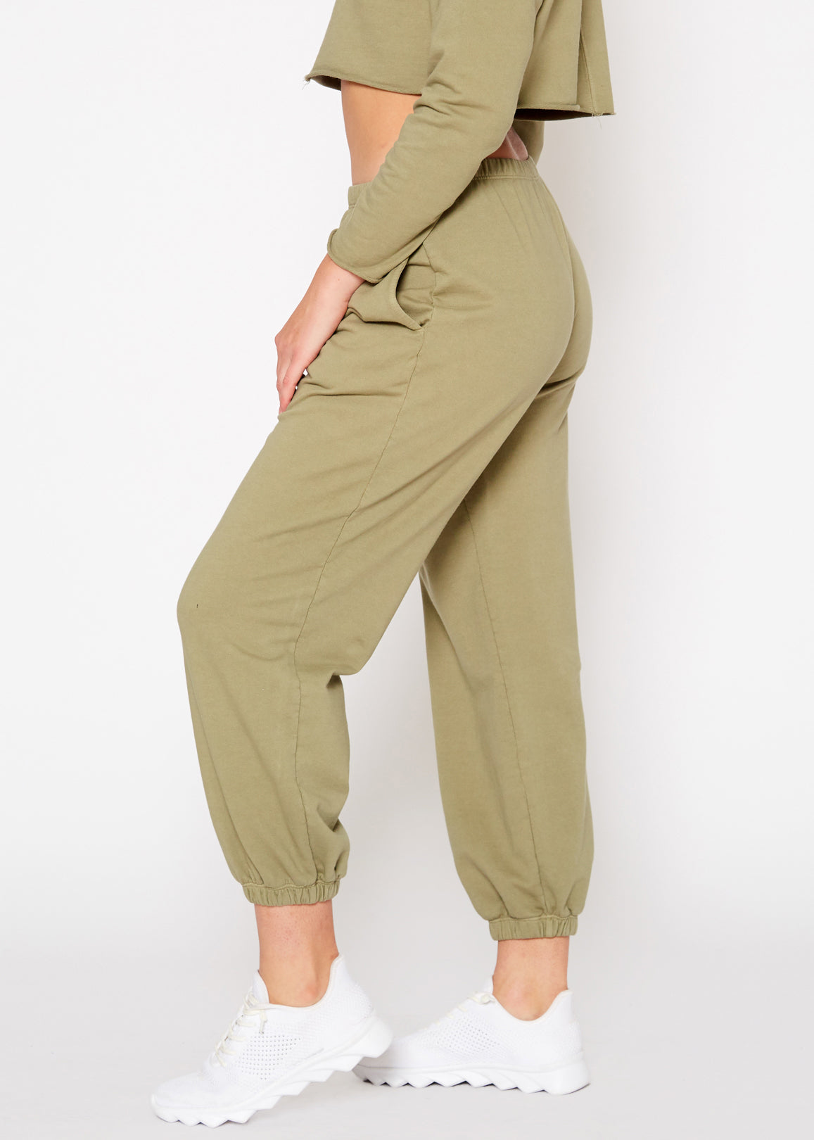 Atlanta French Terry Sweatpants In Olive | Atlanta Collection