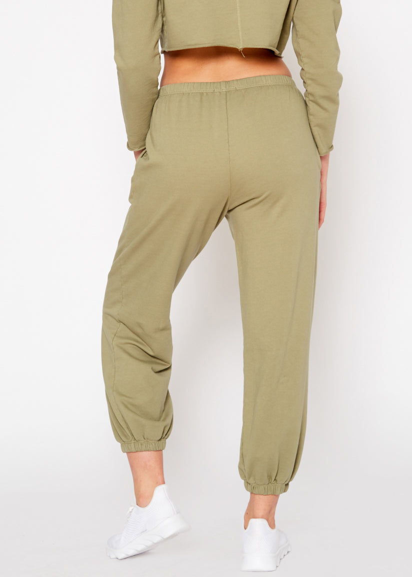 Atlanta French Terry Sweatpants In Olive | Atlanta Collection