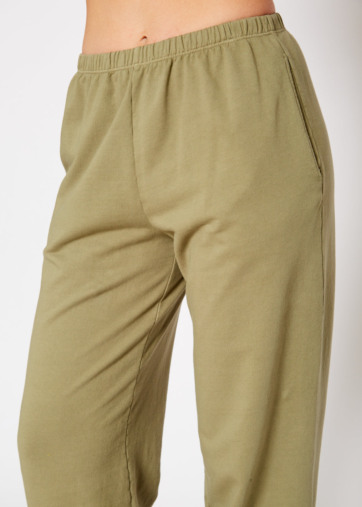 Atlanta French Terry Sweatpants In Olive | Atlanta Collection