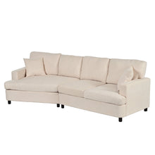 Load image into Gallery viewer, 3 Seat Streamlined Sofa with Removable Back and Seat Cushions | Furniture
