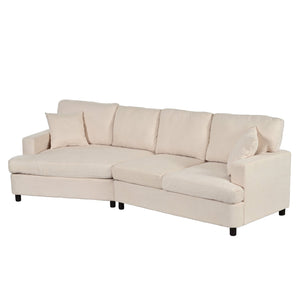 3 Seat Streamlined Sofa with Removable Back and Seat Cushions | Furniture