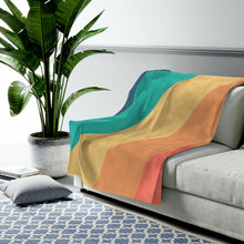 Load image into Gallery viewer, Diagonal Stripes Plush Blanket Throw
