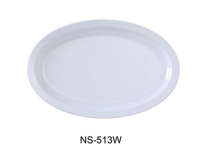 Yanco NS-513W Nessico Oval Platter with Narrow Rim