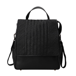 Donna Weaved Leather Diaper Bag