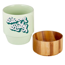 Load image into Gallery viewer, Bloom Baby Petite Ceramic Mug with Bamboo Base
