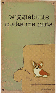 Corgi Wigglebutts Make Me Nuts Enamel Pin On Gift Card