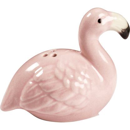 Pink Flamingo Salt & Pepper Set | 2 Sets, 4 Stoneware Pink Glazed