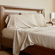 Load image into Gallery viewer, BedVoyage Melange Rayon Bamboo Cotton Bed Sheets - Sand | Bedding
