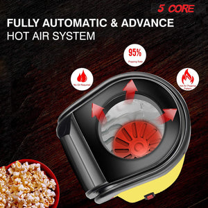 5Core Popcorn Machine Hot Air Electric Popper Kernel Corn Maker Bpa