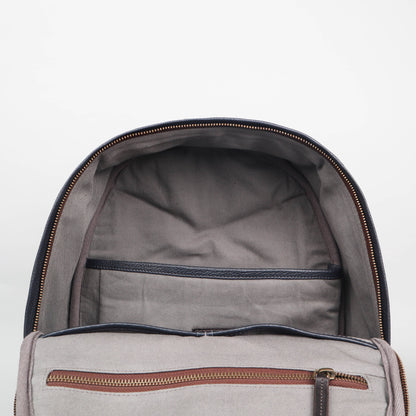 Weaved Journey Leather Backpack - Navy | Journey Collection