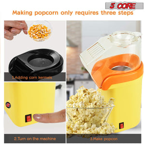 5Core Popcorn Machine Hot Air Electric Popper Kernel Corn Maker Bpa