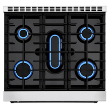 Load image into Gallery viewer, Empava 30GR10 30 In. Pro-Style Slide-in Single Oven Gas Range
