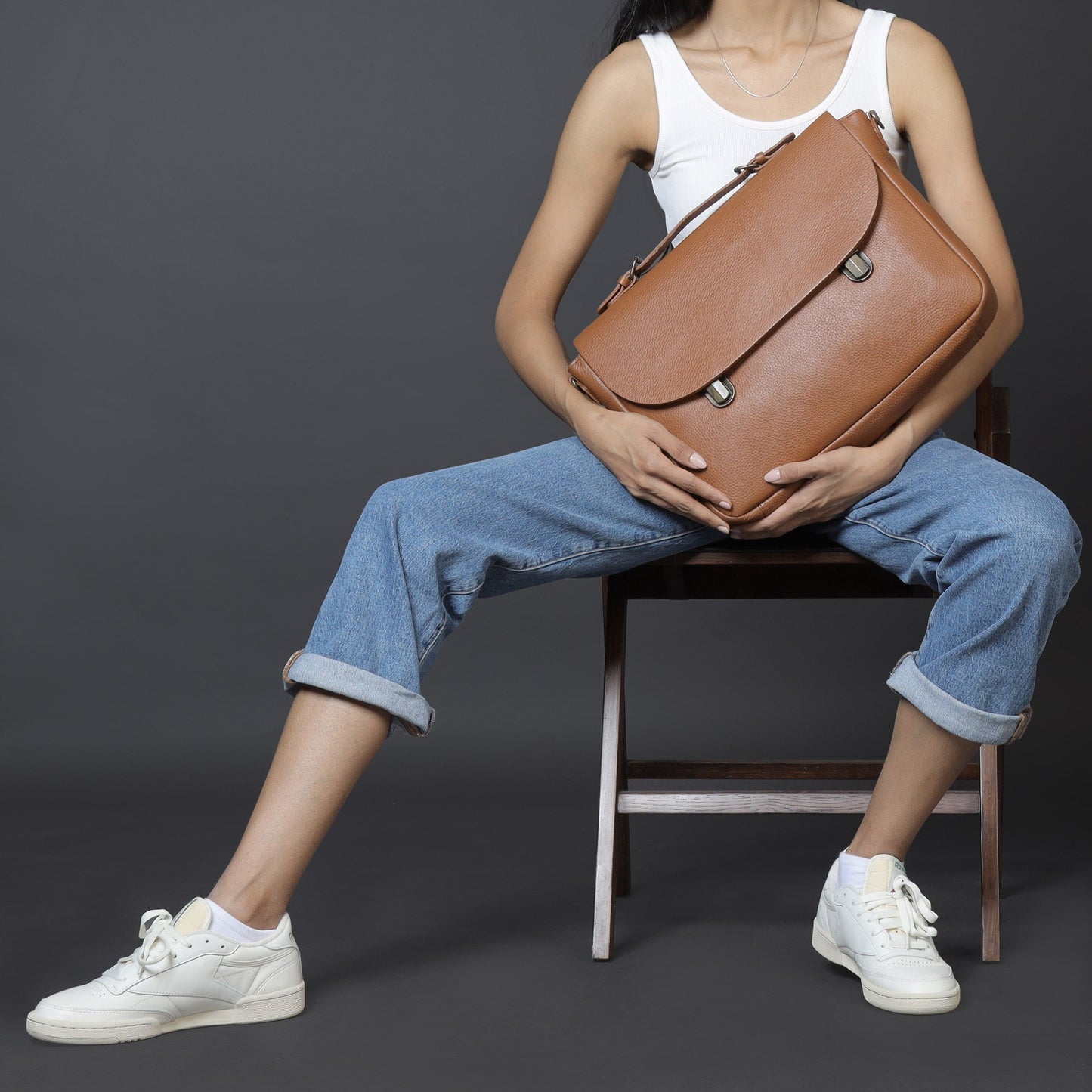 London Leather Briefcase - Tan | London Collection