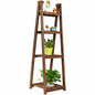 4 Tier Wooden Folding Plant Stand / Display Stand | Outdoor Living