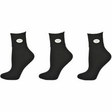 Load image into Gallery viewer, Classic Ribbed Single Cuff Pima Cotton 3 Pairs School Uniform Socks
