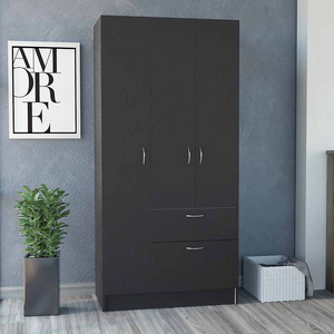 Primavera Armoire, Double Door Cabinets, One Drawer, Metal Rod, Five