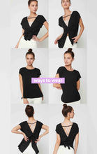 Load image into Gallery viewer, Atlanta Olivia Modal Short Sleeve Top - Black | Atlanta Collection
