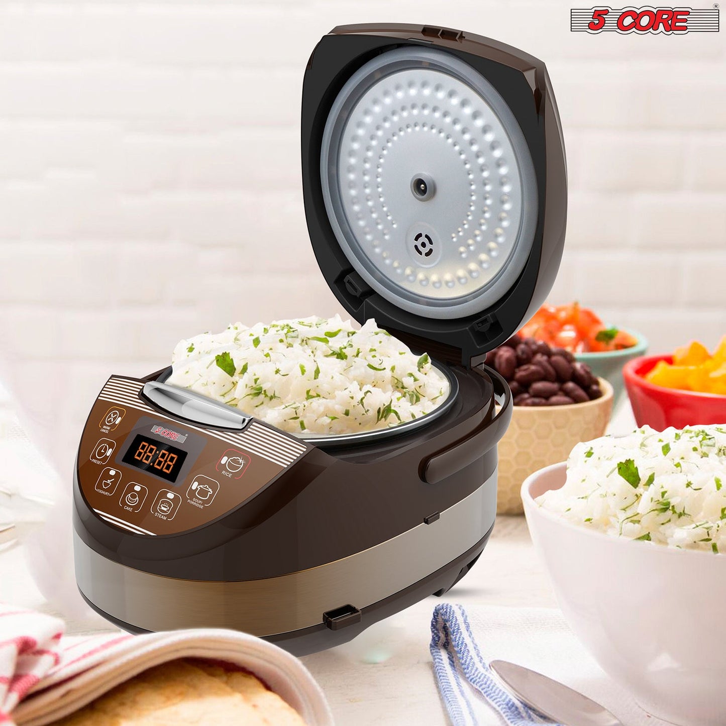 5 Core Asian Rice Cooker Electric Large Rice Maker w 15 Preset Large | Kitchen