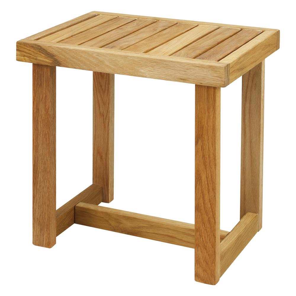 18 Shower Bench with Solid American White Oak | Bathroom