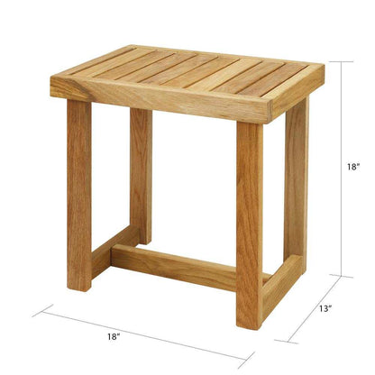 18 Shower Bench with Solid American White Oak | Bathroom