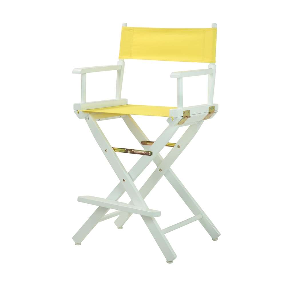 24 Director's Chair White Frame-Yellow Canvas | Furniture