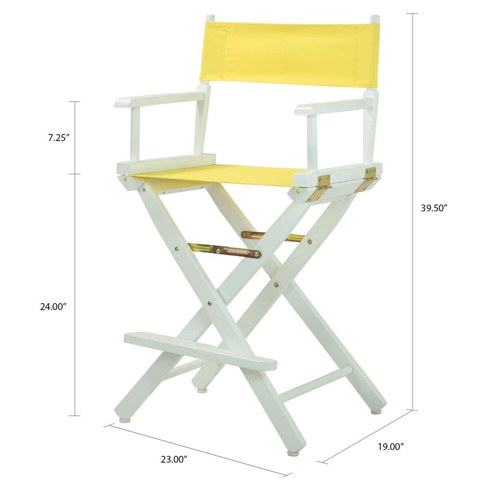 24 Director's Chair White Frame-Yellow Canvas | Furniture