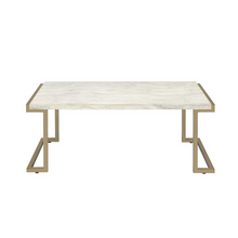 Load image into Gallery viewer, Boice II Coffee Table, Faux Marble &amp; Champagne
