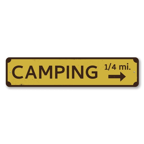 Camping Mileage Sign