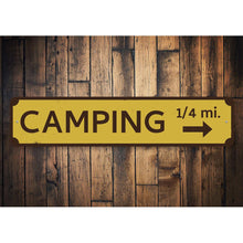 Load image into Gallery viewer, Camping Mileage Sign
