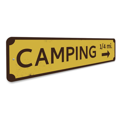 Camping Mileage Sign