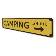 Load image into Gallery viewer, Camping Mileage Sign
