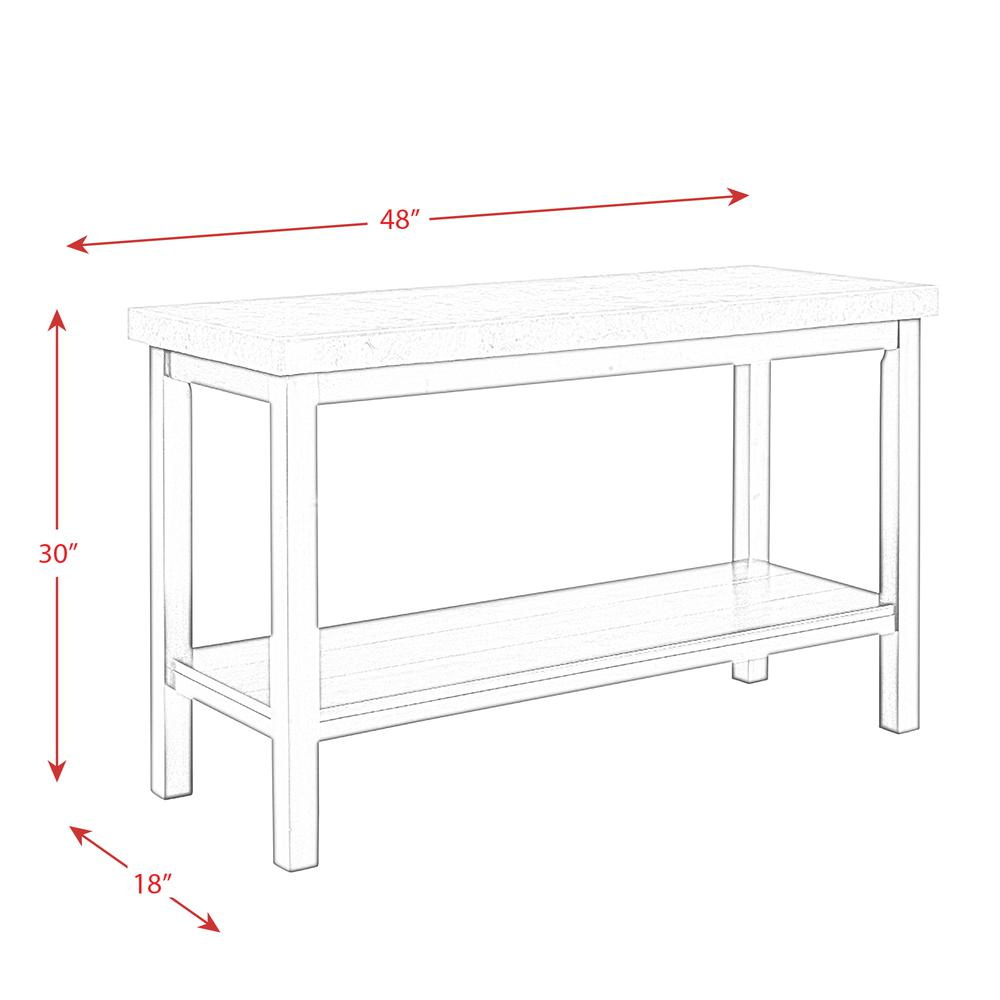 Caleb Sofa Table w/ Marble Top