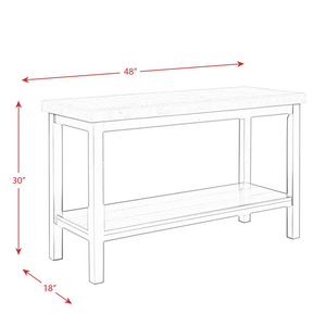 Caleb Sofa Table w/ Marble Top