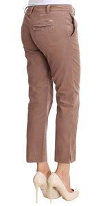 Costume National Brown Cropped Corduroys Pants