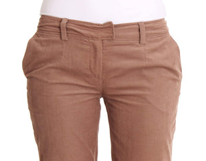 Costume National Brown Cropped Corduroys Pants