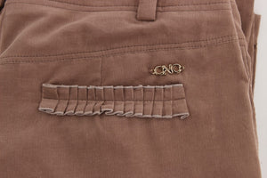 Costume National Brown Cropped Corduroys Pants