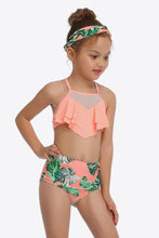 Load image into Gallery viewer, Botanical Print Ruffled Two-Piece Swim Set
