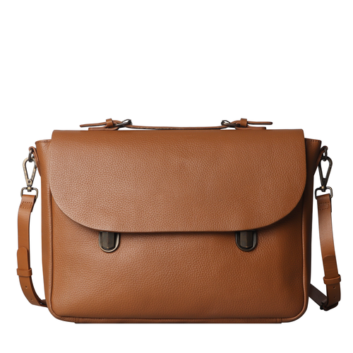 London Leather Briefcase - Tan | London Collection