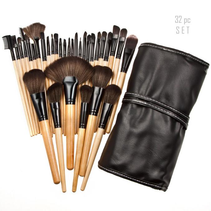 Sculptor 32 Piece High Quality Wooden Makeup Brush Set | Pharmacy