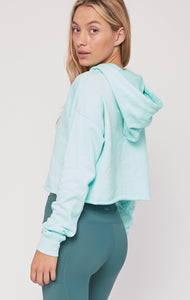 Atlanta Rebody French Terry Crop Hoody - Smooth Mint *Sustainable