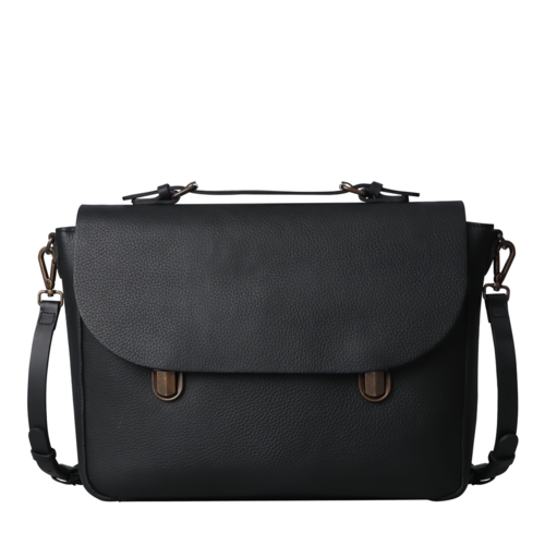 Large London Leather Briefcase - Black | London Collection