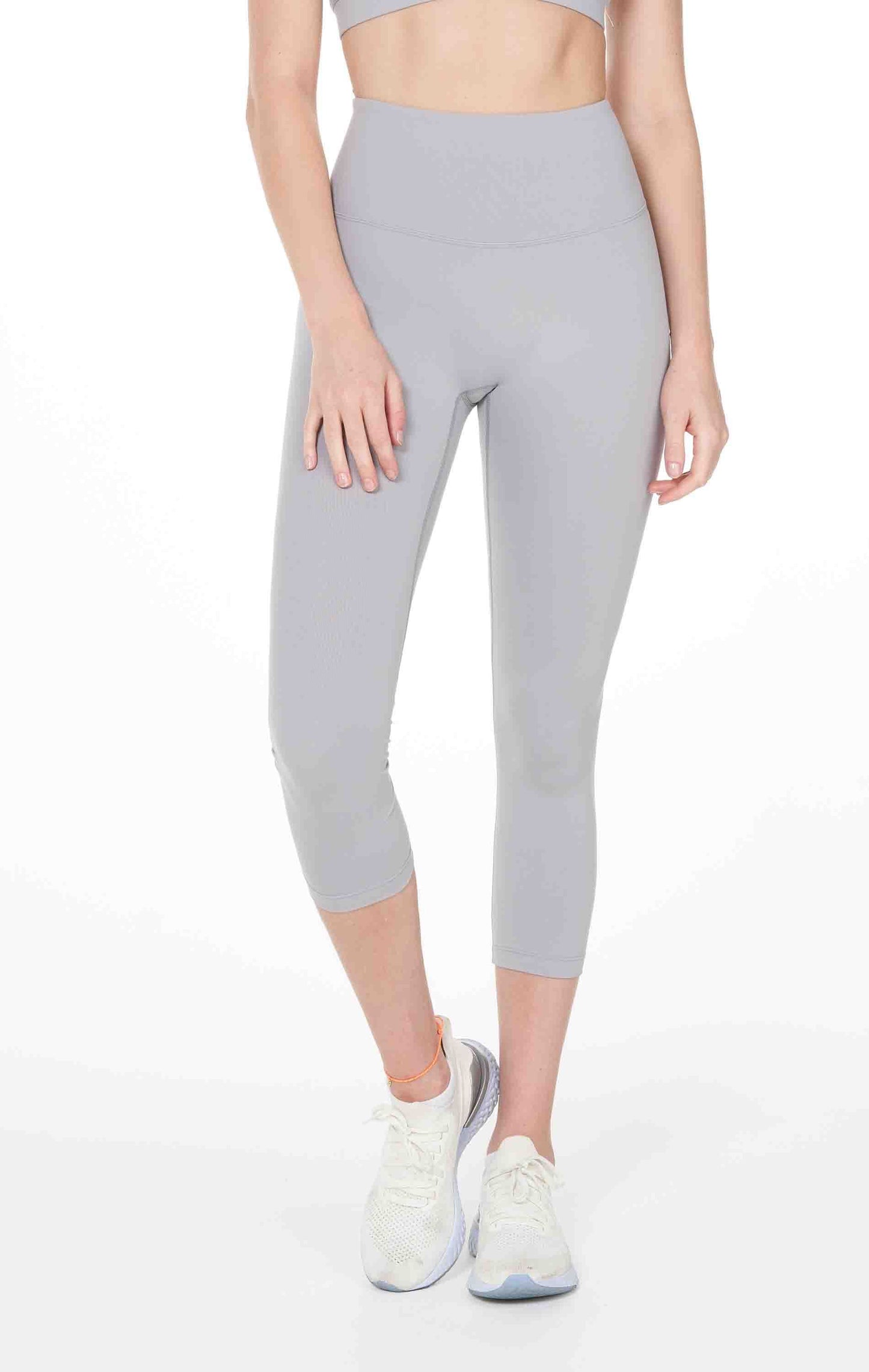 Atlanta Hybrid Cloudlux Capri Leggings High Waist - Stone Grey | Atlanta Collection