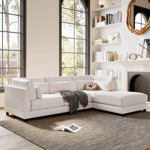 Load image into Gallery viewer, 2 Pieces L shaped Sofa with Removable Ottomans and Comfortable Waist | Sofa
