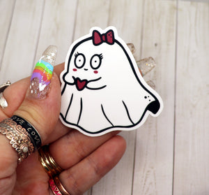 Cute Ghost Girl Vinyl Sticker