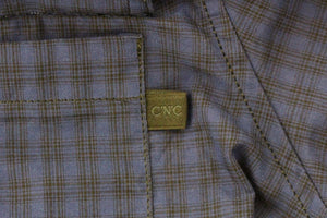 Costume National Blue checkered cotton shirt