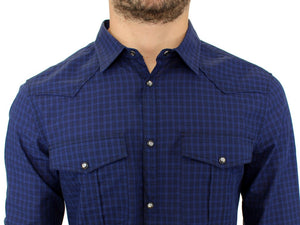 Costume National Blue checkered cotton shirt