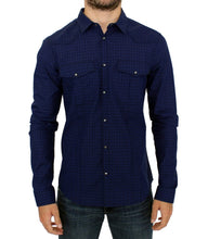 Load image into Gallery viewer, Costume National Blue checkered cotton shirt
